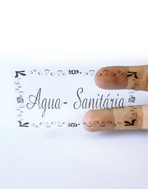 Etiqueta colante transparente - Água Sanitária